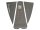 Surfganic Premium Eco Surfboard Foot Grip Tail Traction Pad grey three-piece